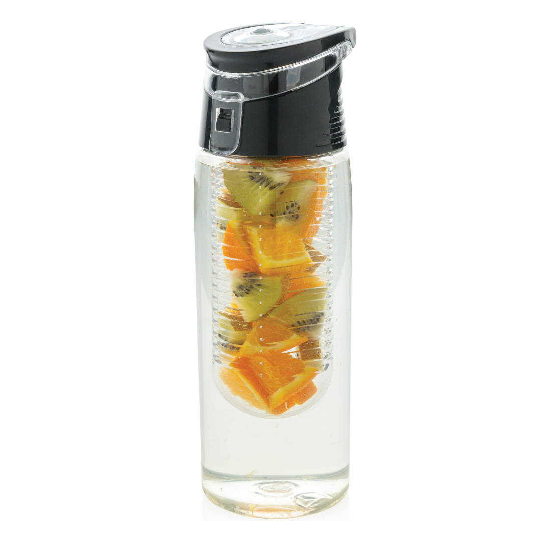 Bouteille à infusion personnalisable avec compartiement à fruits