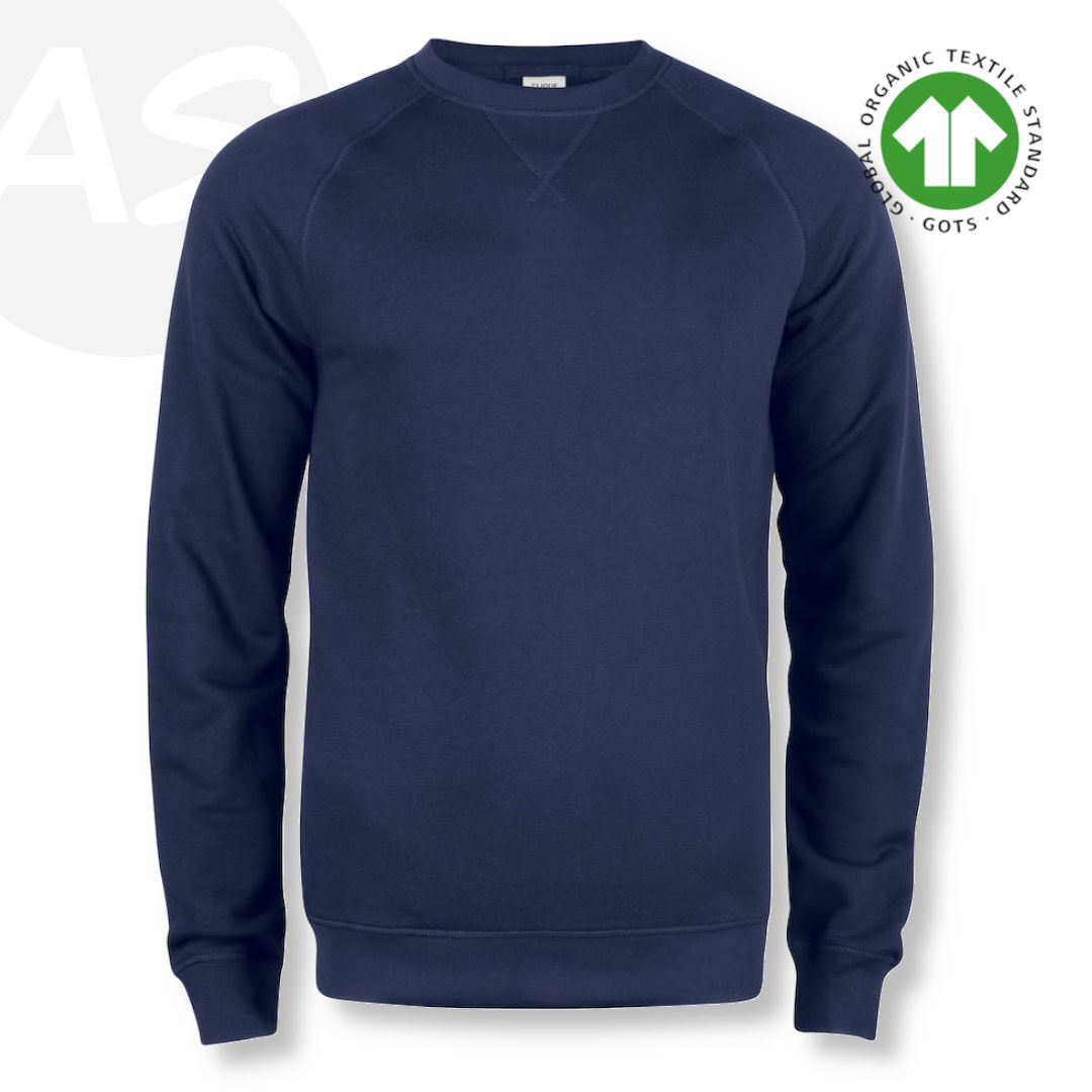 Agone Sport sweat homme à col rond en coton bio personnalisable