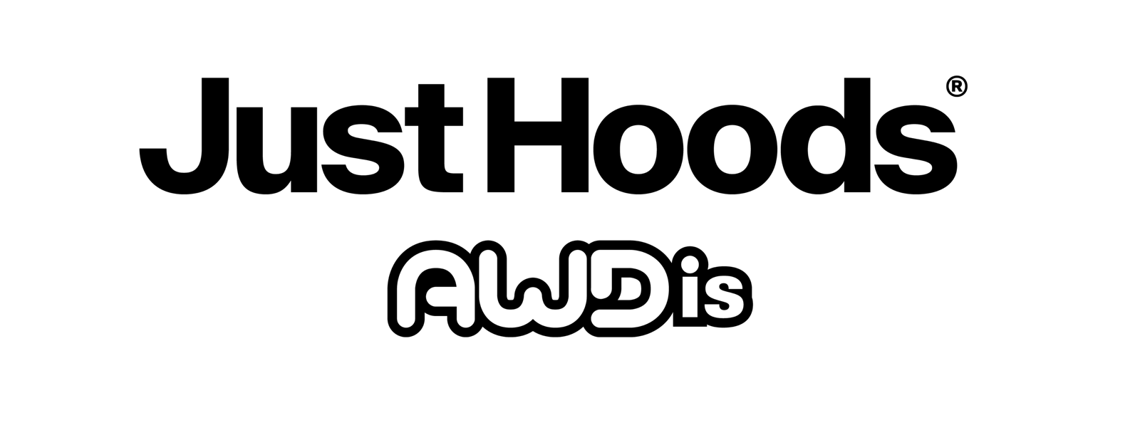 Just Hoods logo pour vêtements de sport personnalisés